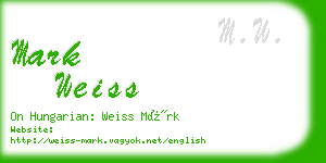 mark weiss business card